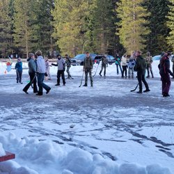 Double K Retreat & Adventure Center - Winter Sports on our outdoor frozen basketball court