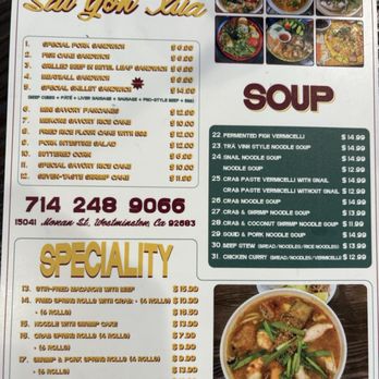 Sai Gon Xua - Menu (6/23/25) - Coffee & Tea Near Me - Westminster, California