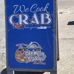ShrimpDaddy’s Bait & Tackle Shack - Sidewalk sign