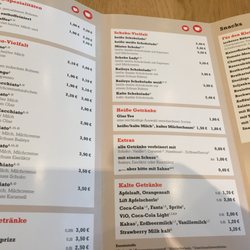 Bäckerei Dreißig - Auszug der Speisekarte von Cafe Dreißig