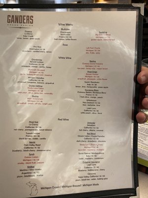 Menu photo 6 Ganders Grand Rapids, MI
