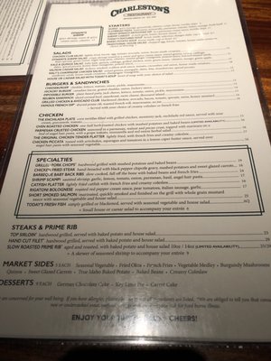 Menu photo 4 Charleston's Broken Arrow, OK