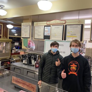 Tilden Regional Park Merry-Go-Round - Helpful staff working in the cafe who answered my questions about ice cream flavors - Carousels Near Me - Berkeley, California