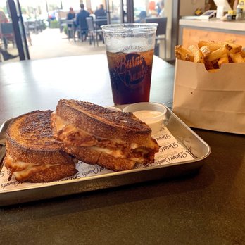 Burnt Crumbs - Spaghetti Grilled Cheese Sandwich, Hand Cut Fries - New American Near Me - Irvine, California Burnt Crumbs - Spaghetti Grilled Cheese Sandwich, Hand Cut Fries - New American Near Me - Irvine, California