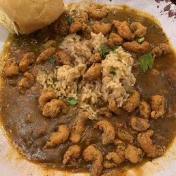 Crawfish Etoufee with fried crawfish tails Crawfish Etoufee with fried crawfish tails