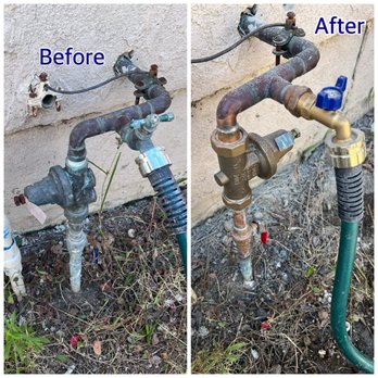 Leak Masters Plumbing-Rooter - Replaced water pressure regulator, main shut off valve, and hose bib - Plumbing Near Me Leak Masters Plumbing-Rooter - Replaced water pressure regulator, main shut off valve, and hose bib - Plumbing Near Me