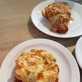 The Birchcliff - Ham and cheese croissant and cheese scone - Coffee & Tea Near Me - Toronto, Ontario