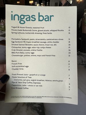 Menu photo 2 Ingas Bar Brooklyn, NY