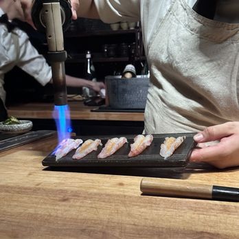 Sushi by Scratch Restaurants: Miami - Torching spot prawns - Sushi Bars Near Me - Miami, Florida Sushi by Scratch Restaurants: Miami - Torching spot prawns - Sushi Bars Near Me - Miami, Florida