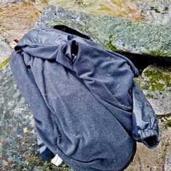 Cascade Falls - Hail on my jacket. It snowed, hailed and rained. Such an awesome time of the year.