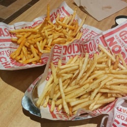 Smashburger - Smashfries in front, buffalo chicken fries in the back.