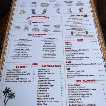 Pelican Pete's - Drink menu - American Near Me - Gainesville, Georgia
