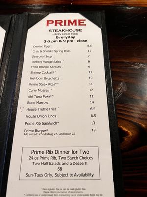 Menu photo 7 Prime Steakhouse Redmond, WA