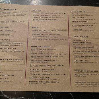 Chi Spacca - Menu - Italian Near Me - Los Angeles, California Chi Spacca - Menu - Italian Near Me - Los Angeles, California