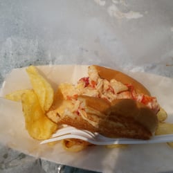 Cape Cod Lobster Rolls - I was supposed to take a picture before I started eating but I saw the huge pieces of lobster I couldn't help myself lol awesome