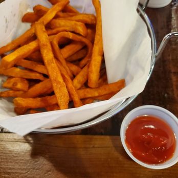 bb.q Chicken Westheimer - Sweet potato fries. Hot, fresh, slightly over oiled. $7 though.... - Chicken Wings Near Me - Houston, Texas bb.q Chicken Westheimer - Sweet potato fries. Hot, fresh, slightly over oiled. $7 though.... - Chicken Wings Near Me - Houston, Texas