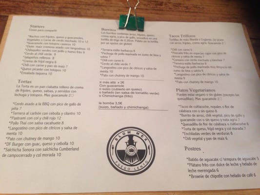 Menu photo 4 Slow Mex Madrid, M