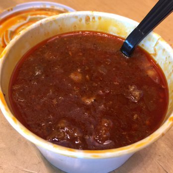 Central Market - Chile con carne mixed with beef barley soup- I'm weird haha - Grocery Near Me - Dallas, Texas Central Market - Chile con carne mixed with beef barley soup- I'm weird haha - Grocery Near Me - Dallas, Texas