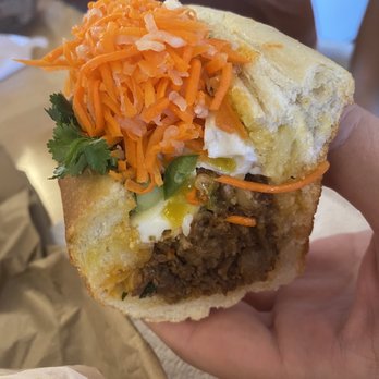 JoJu - #11 Bulgogi "Bomb Me": beef Bulgogi banh mi with extra kimchi and a runny egg - Coffee & Tea Near Me - Elmhurst, New York JoJu - #11 Bulgogi "Bomb Me": beef Bulgogi banh mi with extra kimchi and a runny egg - Coffee & Tea Near Me - Elmhurst, New York