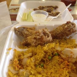 Forgot to take a pic before I started. Garlic pepper wings and chicken fried rice