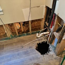 TAPP Plumbing - Hole opened to repair leak
