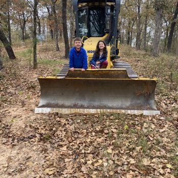 Dead Cat Ranch - My kids spotted this bulldozer on the property so we hiked over to it to get a picture on it haha - Vacation Rentals Near Me - Palestine, Texas