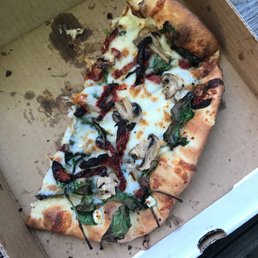 Calhoun white but with the sauce from the Mediterranean. Perfect crust. Gracious amount of cheese. Calhoun white but with the sauce from the Mediterranean. Perfect crust. Gracious amount of cheese.