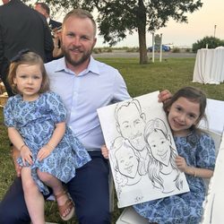 Barkley House Pensacola Heritage Foundation - Daddy & daughters get a caricature at Barkley house in pensacola