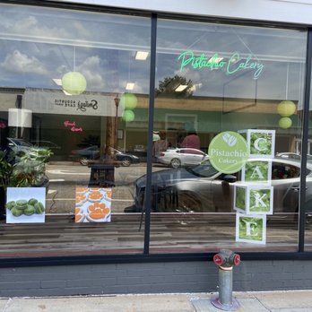 Pistachio Cakery - the front window of pistachio cakery - Custom Cakes Near Me - Easley, South Carolina Pistachio Cakery - the front window of pistachio cakery - Custom Cakes Near Me - Easley, South Carolina