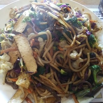 Three Flames LA - Lunch plate (with noodles and tofu) -- hot off the grill! - Mongolian Near Me - Los Angeles, California