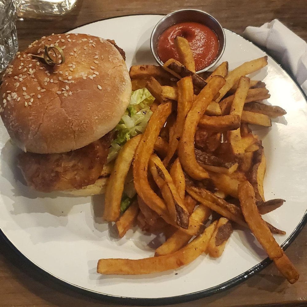 Fish Sandwich with Fries ($12 for both during Happy Hour)