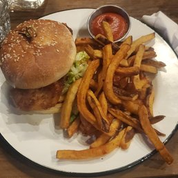 Fish Sandwich with Fries ($12 for both during Happy Hour)