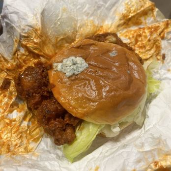 Lucy's - Buffalo Blue Fried Chicken Sandwich - American Near Me - Chicago, Illinois Lucy's - Buffalo Blue Fried Chicken Sandwich - American Near Me - Chicago, Illinois