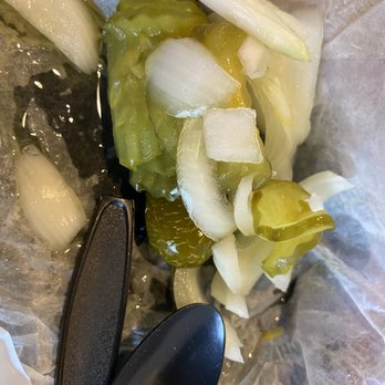 Hoot's Smokehouse - Condiments (pickles, onion & jalepeño) - Barbeque Near Me - Houston, Texas Hoot's Smokehouse - Condiments (pickles, onion & jalepeño) - Barbeque Near Me - Houston, Texas