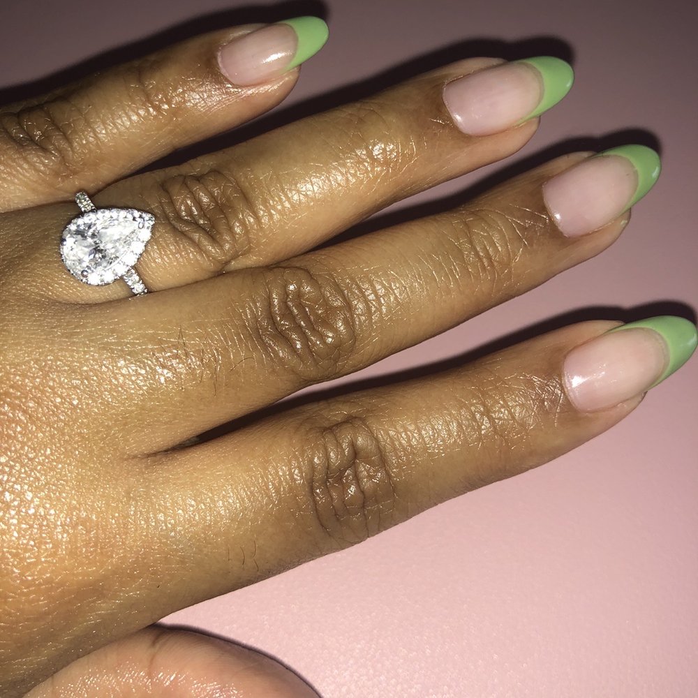 Wild Orchids - Hard Gel w/ Colored French Tip - Nail Salons Near Me - Westwood, Massachusetts