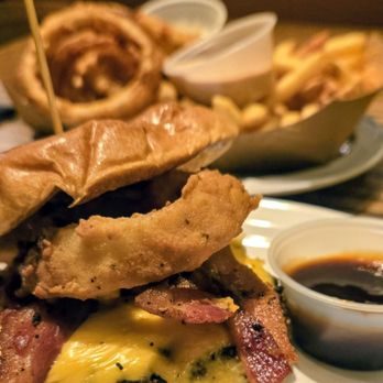 Bobby's Burger Palace - BBQ Smokehouse Burger, Sauce on the Side... Onion Rings and Fries - American Near Me - Atlanta, Georgia Bobby's Burger Palace - BBQ Smokehouse Burger, Sauce on the Side... Onion Rings and Fries - American Near Me - Atlanta, Georgia