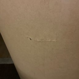 Busted wall. This is just a small spot. Busted wall. This is just a small spot.