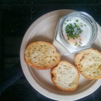 Eggslut - Slut. $9. Coddled egg over potato puree, topped with salt and chives. - Breakfast & Brunch Near Me - Los Angeles, California Eggslut - Slut. $9. Coddled egg over potato puree, topped with salt and chives. - Breakfast & Brunch Near Me - Los Angeles, California