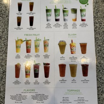 Gocha Tea & Beverages 2 - Menu - much easier to read than boards on the back wall - Bubble Tea Near Me - Kansas City, Missouri Gocha Tea & Beverages 2 - Menu - much easier to read than boards on the back wall - Bubble Tea Near Me - Kansas City, Missouri