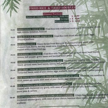 NaraDeva Thai Restaurant - Menu - Thai Near Me - Orlando, Florida