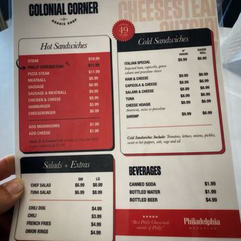 Colonial Corner Hoagie Shop - Menu - Sandwiches Near Me - Pinellas Park, Florida Colonial Corner Hoagie Shop - Menu - Sandwiches Near Me - Pinellas Park, Florida