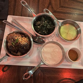 Gordon Ramsay Steak at Horseshoe Baltimore - Sautéed mushrooms, spinach and butter for the crab legs - Steakhouses Near Me - Baltimore, Maryland Gordon Ramsay Steak at Horseshoe Baltimore - Sautéed mushrooms, spinach and butter for the crab legs - Steakhouses Near Me - Baltimore, Maryland