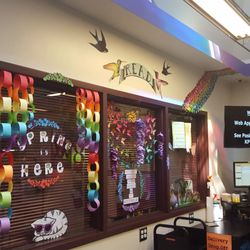 Eastwood Branch of Kalamazoo Public Library - Look at those beautiful, colorful displays!