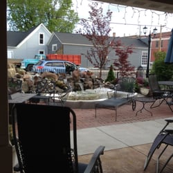 Crown Courtyard Inn - Patio with fountain and many chairs! Use them all...