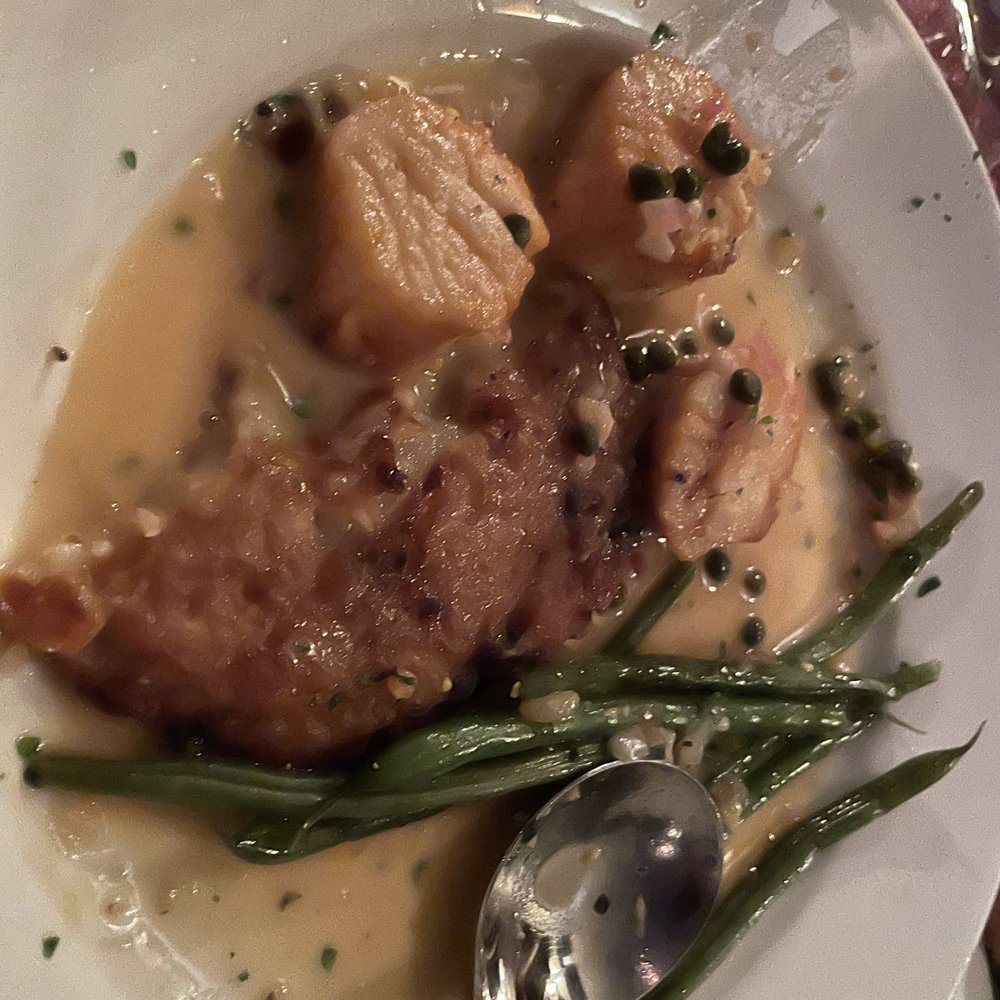 Jimmy's HideAway - half consumed scallops with potato pancake and string beans - New American Near Me - Provincetown, Massachusetts Jimmy's HideAway - half consumed scallops with potato pancake and string beans - New American Near Me - Provincetown, Massachusetts