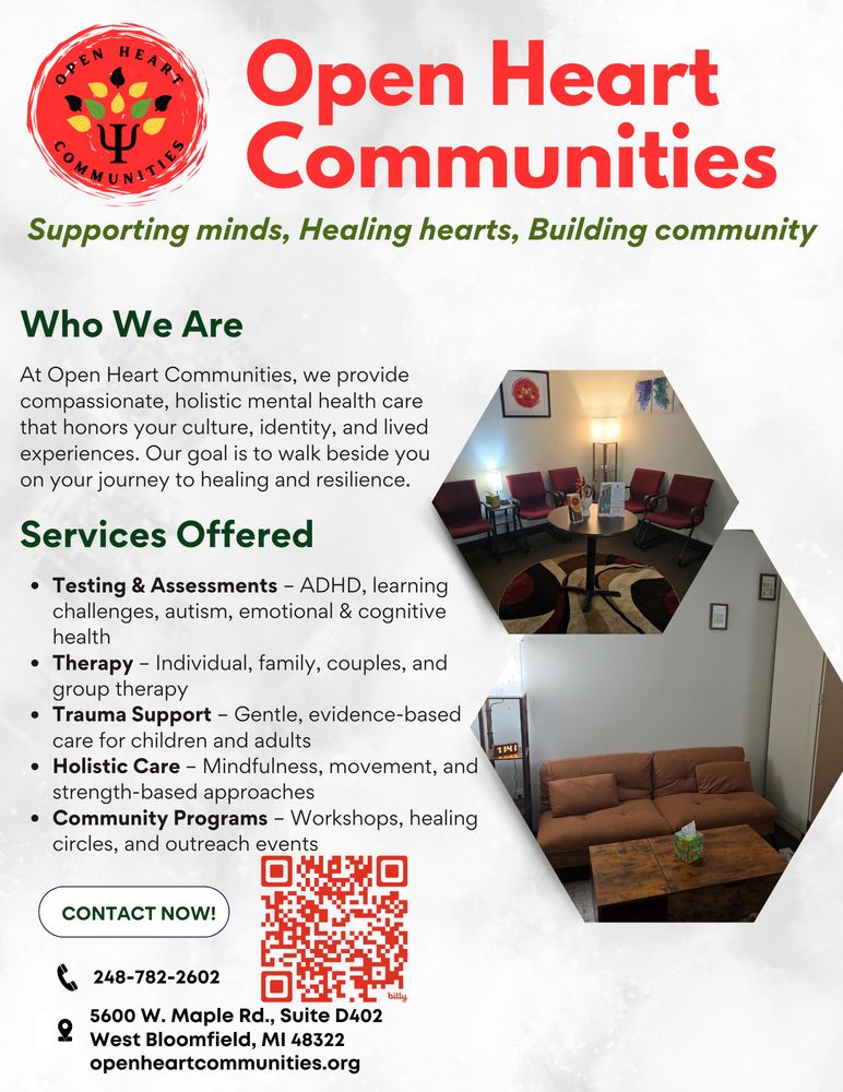 Open Heart Communities - child therapist in West Bloomfield, MI