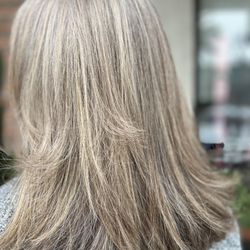 Salon Kharazi - Highlighting Gray hair and a cut