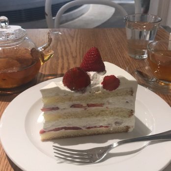HARBS SoHo - Orange Mint Tea with Strawberry Cake - Bakeries Near Me - New York, New York HARBS SoHo - Orange Mint Tea with Strawberry Cake - Bakeries Near Me - New York, New York