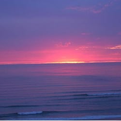 Camping Pin Sec - Und das ist der Sonnenuntergnag, den man von der Düne aus beobachten kann