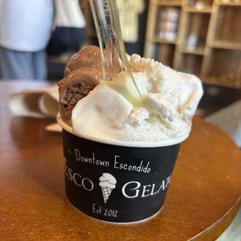EscoGelato - Half Chocolate gelato & half coconut sooo yummy! - Coffee & Tea Near Me - Escondido, California EscoGelato - Half Chocolate gelato & half coconut sooo yummy! - Coffee & Tea Near Me - Escondido, California